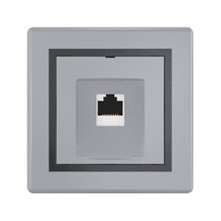 Розетка скрытой установки CADUCEUS ALING PRESTIGE компьютерная с модулем Keystone RJ45 8P8C cat.6, FTP
