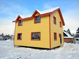 Строительство каркасного жилого дома ,общая площадь 104 м2