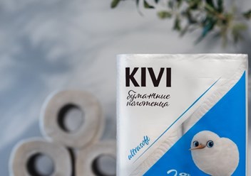 Полотенце бумажное KIVI белое 2-сл 2 рулона
