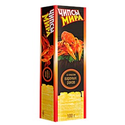 Чипсы "МИРА" со вкусом вареных раков 100 гр.