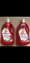 Гель для стирки цветного белья Color"Adamant"(ECO),объем 2 литра,общий вес флакона 2159.5 грамм,производится только в Китае.Содержание ПАВ 19-20%,аромат жасмина и лаванды.Безопасен для здоровья.
