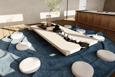 3d-визуализация чайной комнаты