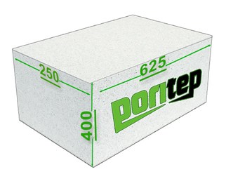Блоки газобетонные PORITEP D400 D500 D600 все размеры
Блок D400 625*250*400мм,в поддоне 32шт,2,0м3 цена от 3550рyб доставка на объект.