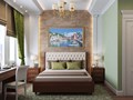 Стильный дизайн проект интерьера спальни в трехкомнатной квартире в современной классике. Разработанный и реализованный дизайн студией интерьеров Артпланнер.