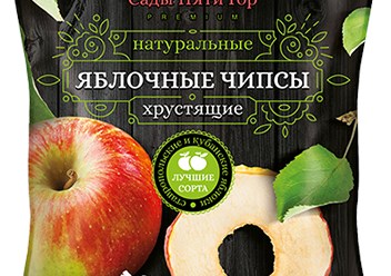 Яблочные чипсы хрустящие, вес нетто 35 гр., цена 69 руб.