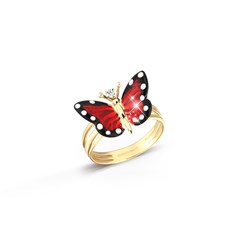 Кольцо золотое из коллекции Monarch Butterfly