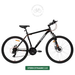 Stern Dynamic 2.0 - горный велосипед, оборудованный 60 мм амортизационной вилкой и 21-скоростной трансмиссией Shimano.