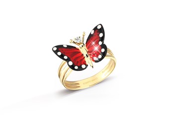 Кольцо золотое из коллекции Monarch Butterfly