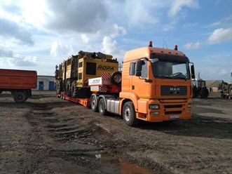 Перевозка свеклоуборочного комбайна ROPA