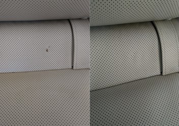 реставрация прожога сиденья Toyota.