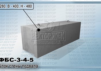 Блок стены подвала