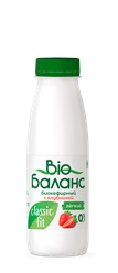 Биокефирный Bio Баланс 0,1% с клубникой с бифидобактериями