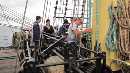 Морская практика на барке Крузенштерн