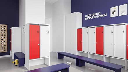 Помещение для переодевания детей детского сада Brookes LIFE