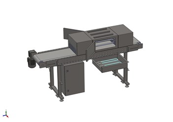 Одна из модификаций исполнения УФ облучателя конвейерных линий