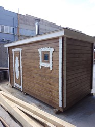 баня из профилированного бруса 2,3х4 метров.