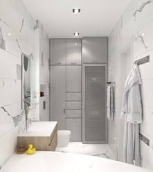 Project hotel "Simple house" - дизайн таунхауса 97 м2 в Хабаровске, КП Орехово. Студия дизайна интерьеров INGAIN