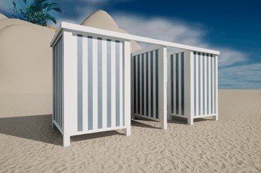 Пляжное оборудование "WoodBeach": раздевалки, дорожки деревянные, бунгало, теневые навесы, шезлонги, пляжные зонты, душевые стойки, перголы, вышки спасателя, обустройство пляжей