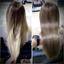 Закрашивание осветленных волос