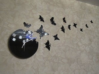 Настенные часы &quot;Порхающие бабочки&quot; Больше моделей на нашем сайте: http://ideyadecora.ru/