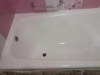 Чугунная ванна после покрытия