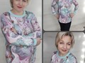 Свитшот из хлопкового трикотажа рисунок полотном