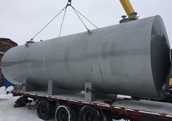 Емкость под ГСМ. Резервуар горизонтальный стальной наземный 50м3.
