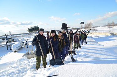 Субботник в музее Монино.