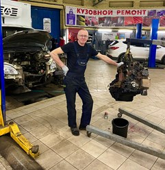 Демонтаж двигателя в ремонт