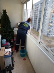 мытье и зачистка лоджии