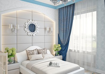 Дизайн спальни в ЖК Классика