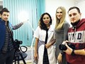Алия Шаламберидзе и съёмочная группа с ТВ