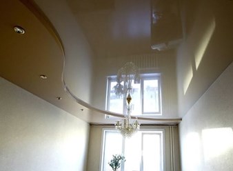 Двухуровневый потолок,глянцевый