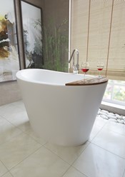 Отдельностоящая сидячая ванна из искусственного камня True Ofuro в японском стиле