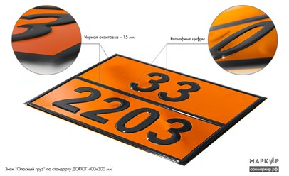 Знак опасный груз по ДОПОГ