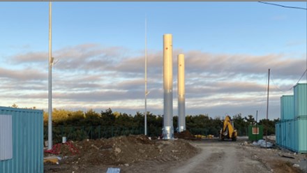 Закрытая факельная установка для сжигания свалочных газов с полигонов ТБО