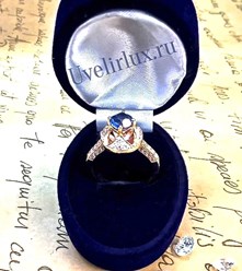 Женские кольца с сапфиром и бриллиантами на заказ из наших каталогов