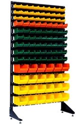 Стеллаж 1801-3/6/4 Пристенный стеллаж и лотки для хранения различного рода запчастей, крепежных материалов, строительного крепежа