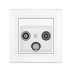 Розетка скрытой установки CADUCEUS ALING PRESTIGE антенная TV/FM/SAT, оконечная