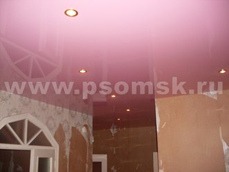 Глянцевый розовый потолок, 89081083962, Ако потолок