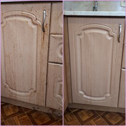 Обезжиривание кухонного гарнитура.