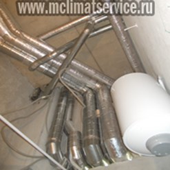 Смонтированная система вентиляции в коттедже. М-Климат Сервис http://mclimatservice.ru/