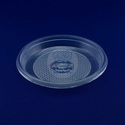 Код товара 13007. Тарелка десертная одноразовая пластиковая диаметр 200мм прозрачная 100/1800. Купить одноразовую посуду в Новосибирске у производителя с доставкой ТД МОПС. Барнаул, Павловский тракт 3
