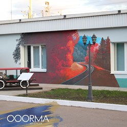 Мурал для ЖД музея