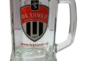 Деколь на пивных кружках ФК Химки