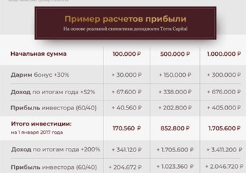 Программа Terra-Инвестор 2018