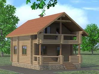 Проект дома из бревна