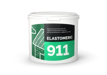 Мастика для гидроизоляции металлической кровли Эластомерик-911, ведро 3 кг