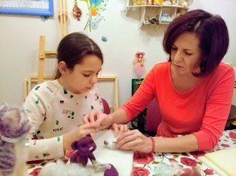 Детское валяние из шерсти