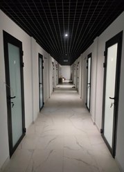 Дверь алюминиевая, КП 45. Цвет Чёрный 9005.